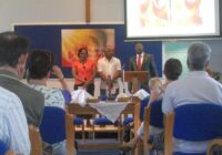 Stephanie, Alfred and their Old Pastor as they were welcomed into KBC membership.